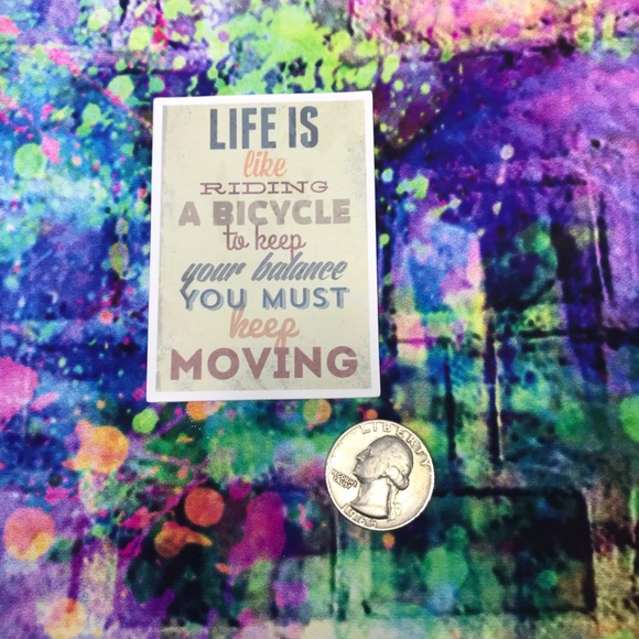 Keep Moving Motivational Mini Poster Stickers Decor - Picture 3 of 3
